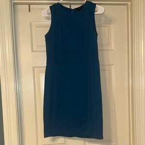 Ann Taylor Teal Sleeveless Mini Dress